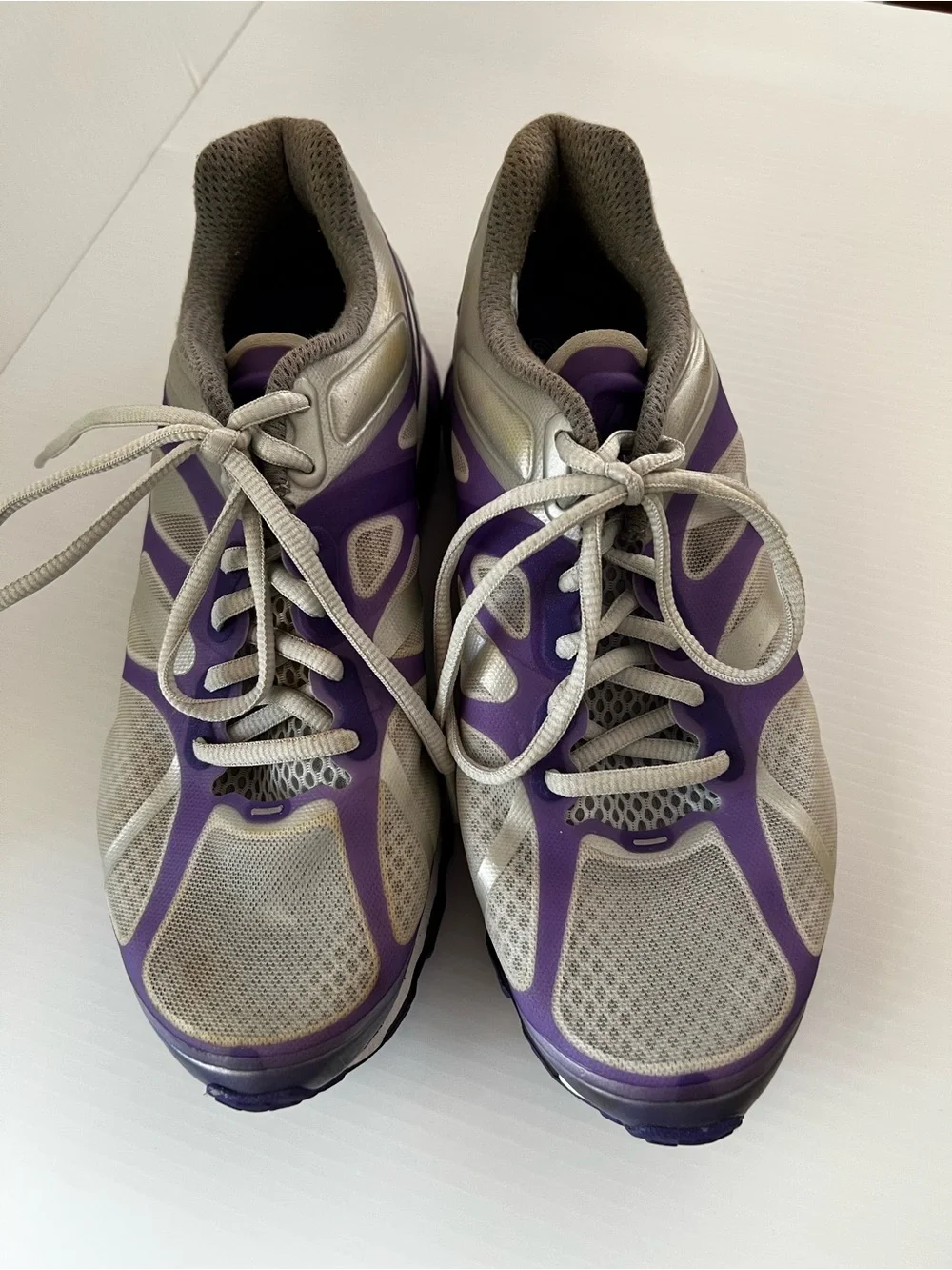 Nike Women's Purple and Silver Athletic Running Sneakers